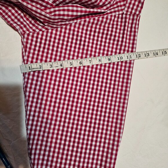 Dockers Men's Long Sleeve Button Down Red White Blue Check Shirt 2XLT NWOT TALL - Picture 8 of 10